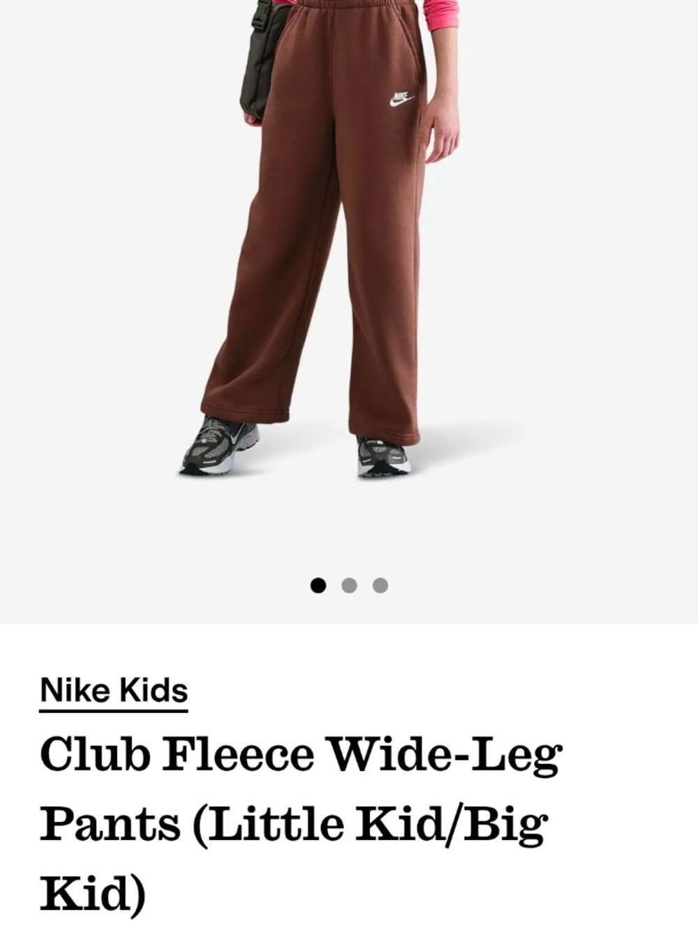 Nike wide leg boys sweat pants